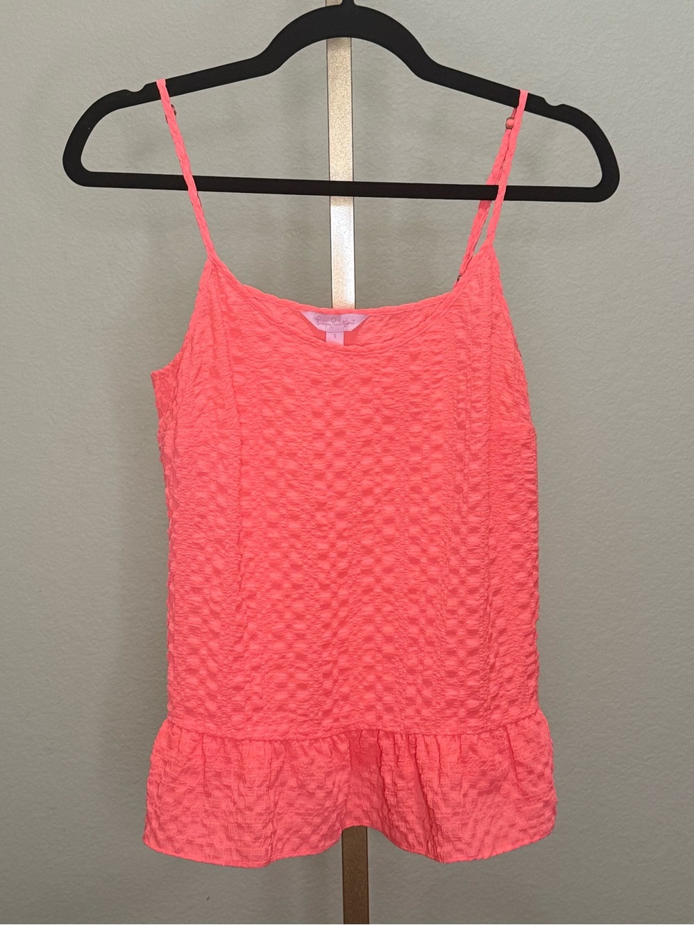 Lilly Pulitzer Coral Peplum Tank